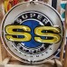 New Chevrolet Super Sport "Chevy SS" Porcelain Sign with Neon 48 IN Diameter